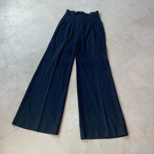 Vtg Bobbie Brooks Navy High-Rise Wide Leg Pants sz 7